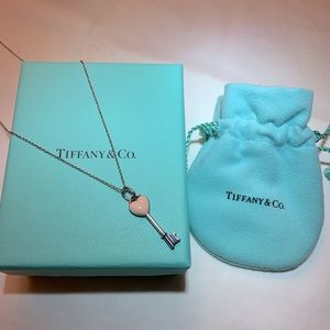 Tiffany & Co. *Rare* Pink Heart Key Necklace